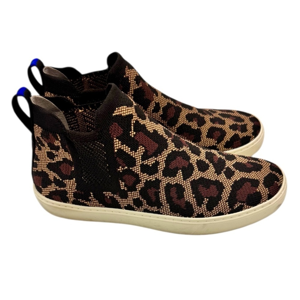 Rothy’s The Chelsea Wildcat Cheetah Slip On Animal Print Shoes Sneakers Size 8 - Picture 2 of 11